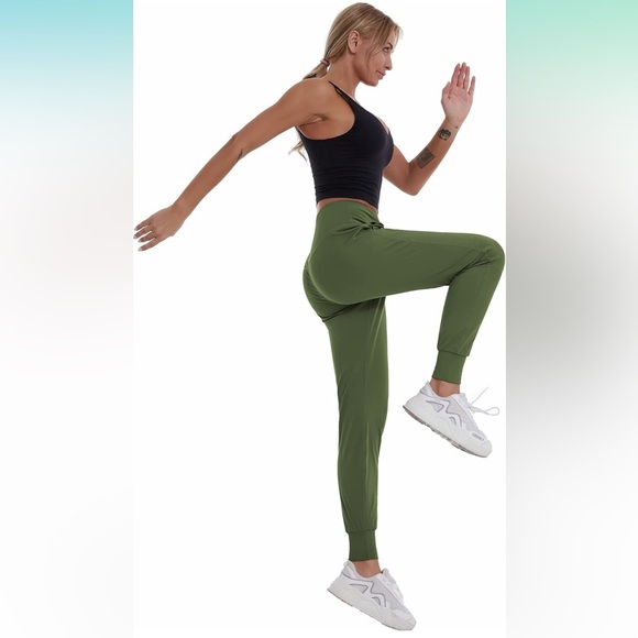 Hunter green athletic joggers - Picture 10 of 10